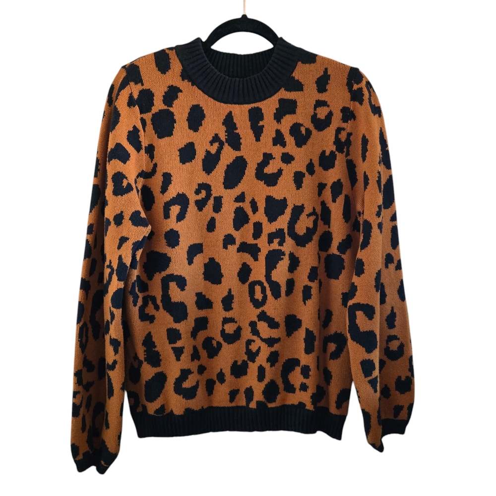 Who What Wear Black and Brown Sweater Size L